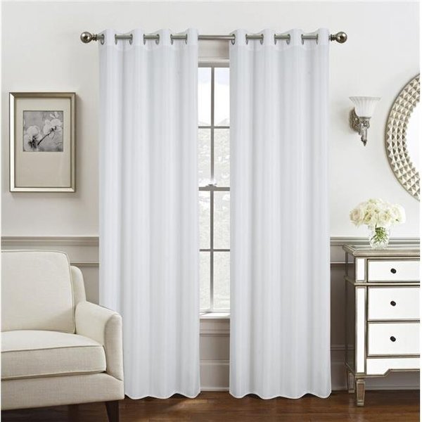 Olivia Gray Olivia Gray PNG31697 54 x 84 in. Gilbert Solid Single Grommet Curtain Panel; White PNG31697